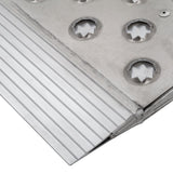 36" x 36" Punch Plate Aluminum Shipping Container Ramps - 8,000 lb. Cap