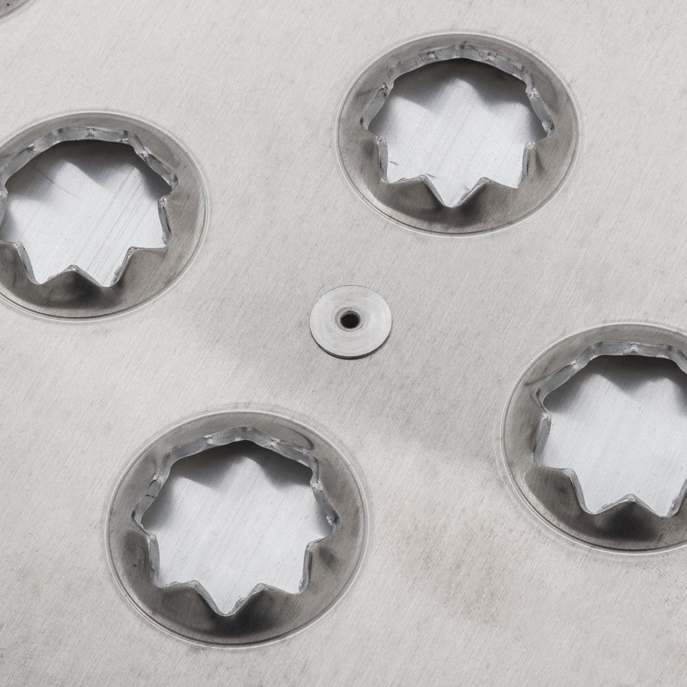 36" x 36" Punch Plate Aluminum Shipping Container Ramps - 8,000 lb. Cap