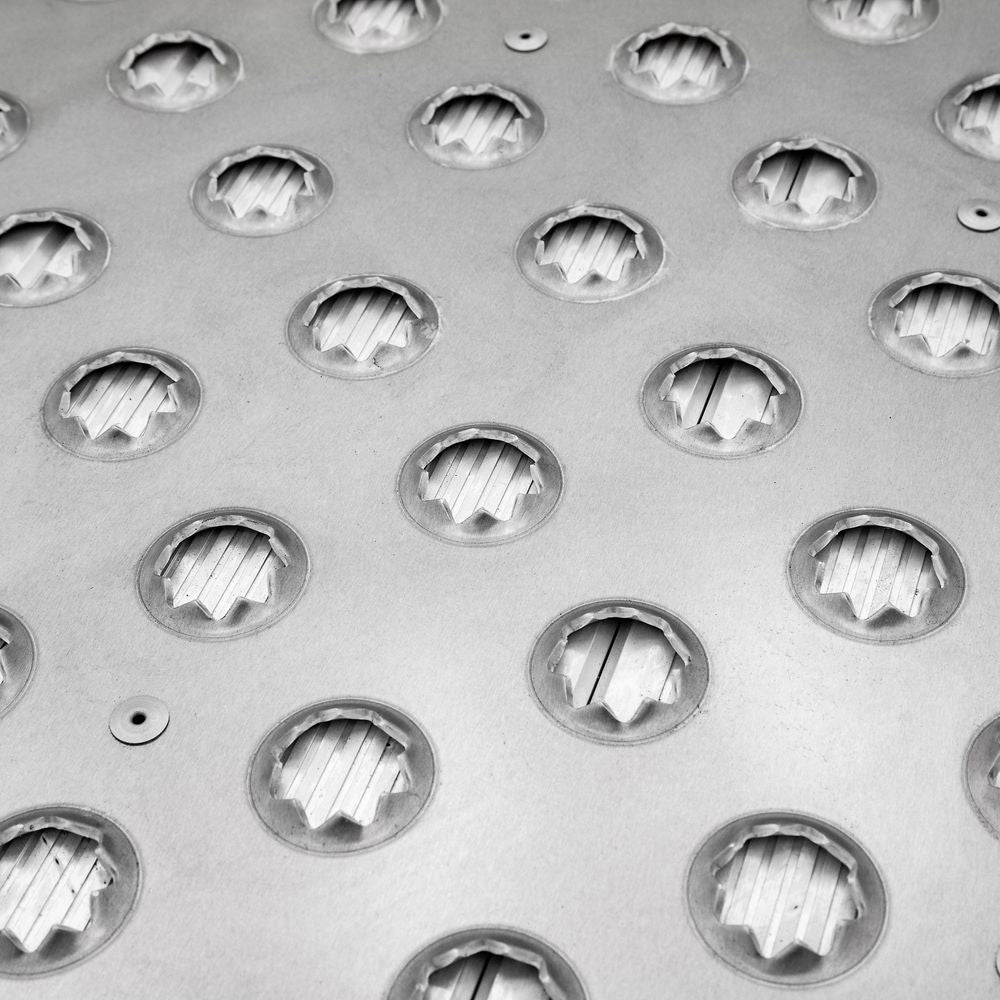 48" x 36" Punch Plate Aluminum Shipping Container Ramps - 8,000 lb. Cap