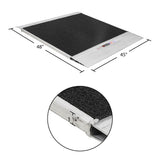 48" x 45" Grit-Coat Aluminum Shipping Container Ramps - 8,000 lb. Cap