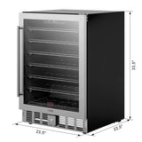 23.4 in. Stainless Steel, Glass-Door Built-In Refrigerator and Beverage Cooler, 5 Cu. ft.