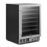 23.4 in. Stainless Steel, Glass-Door Built-In Refrigerator and Beverage Cooler, 5 Cu. ft.
