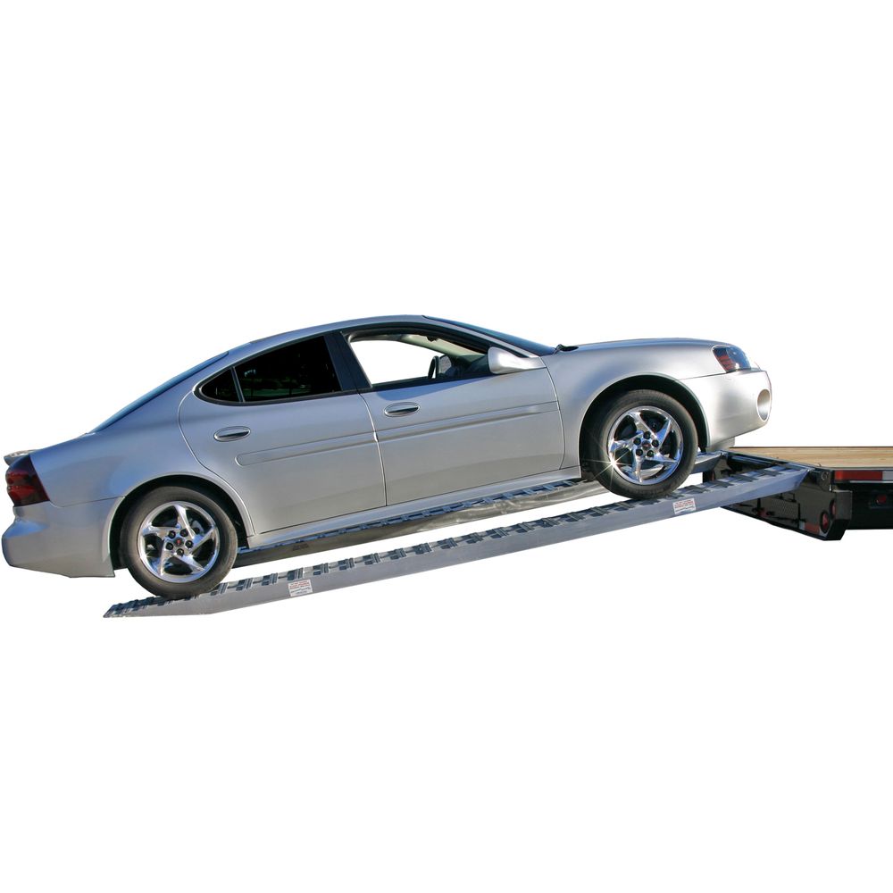 7' 6" L x 14" W Aluminum Ramps, Pin-On End, Stub Foot - 10,000 per Axle