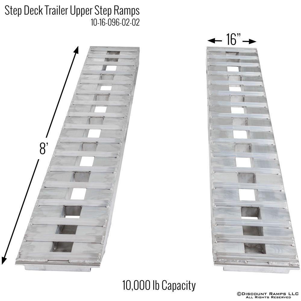 16' L x 16" W Step Deck Trailer Ramp Kit - 10,000 lb. Cap