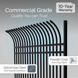 Aleko Commercial Grade 8-Panel Steel Fence Kit – Athens – 8x6 ft. Each
