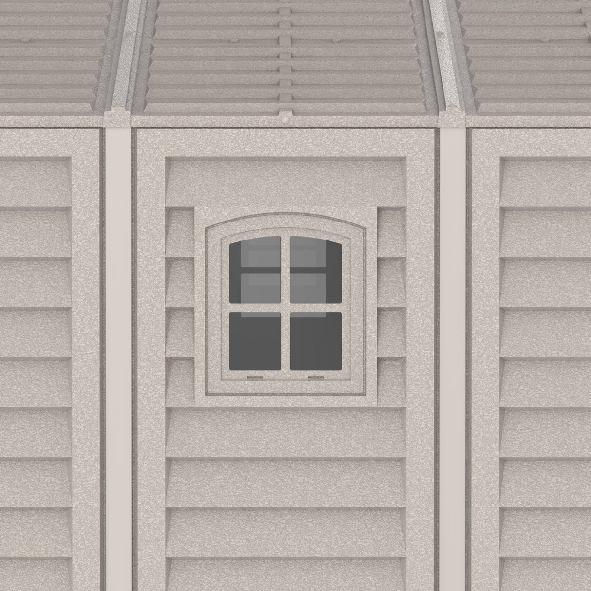 10.5x28.5 ft Vinyl Garage, Vinyl Storage Shed with Foundation, 2 Windows & Side Doors