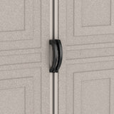 10.5×23 ft Vinyl Garage, Vinyl Storage Shed with Foundation, 2 Windows & Side Doors