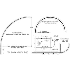 Newstripe NCAA Basketball Court Stencil Set