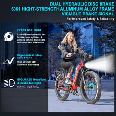 FREESKY Wildcat Pro A-340 1000 w Ready to Ride Step Thru Ebike 4 Electric Fat Tire Mountain eBike