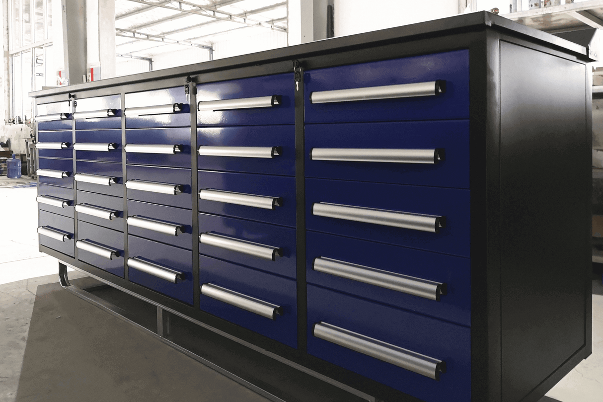 10' Heavy Duty Workbench with 25 Drawers