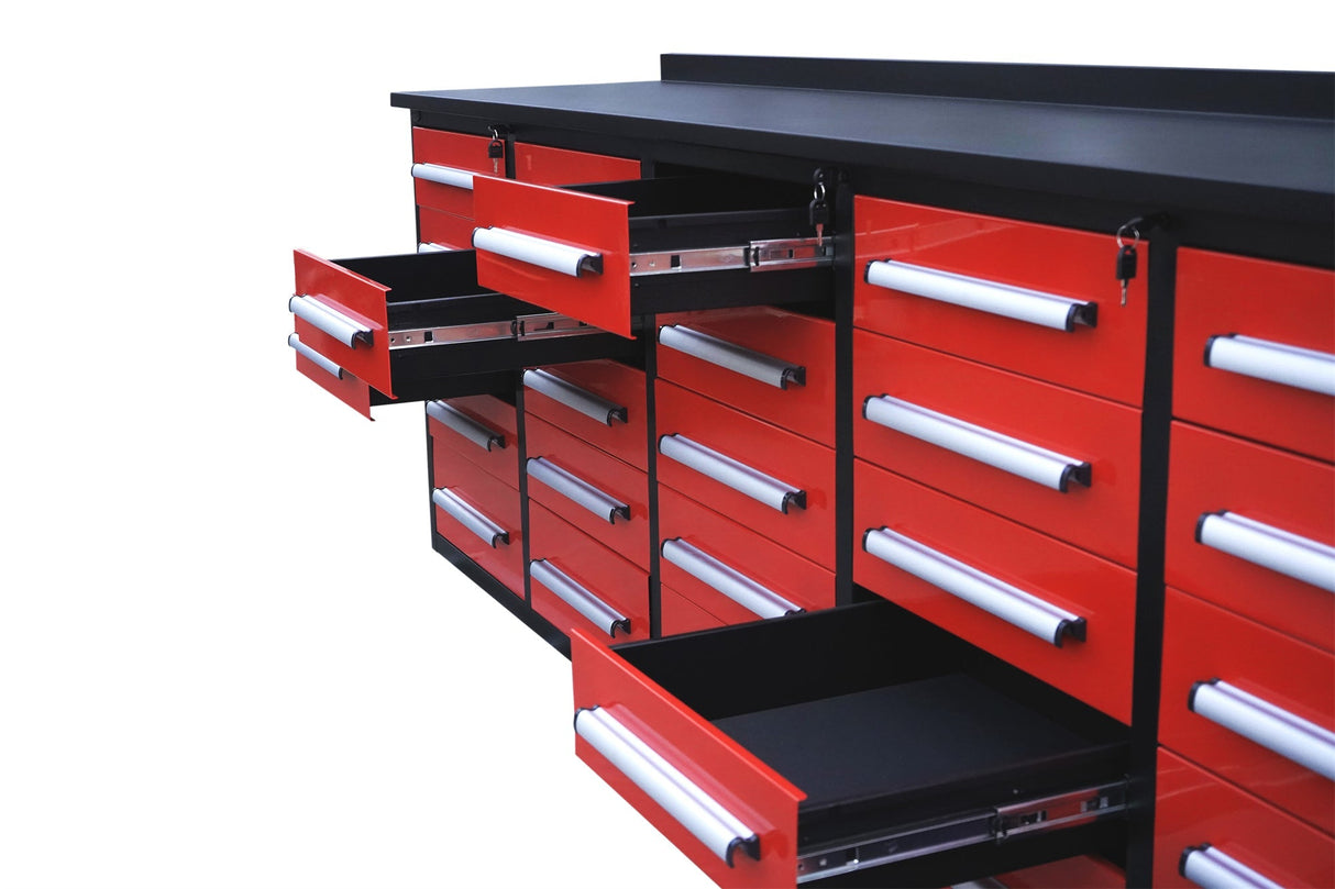 10' Heavy Duty Workbench with 25 Drawers