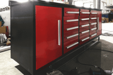 10ft Workbench Storage Cabinet with 15 Drawers & 2 Cabinets