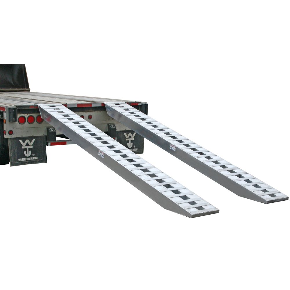 12' L x 16" W Heavy Equipment Ramps, Hook End, Stub Foot - 12,000 lb. per Axle