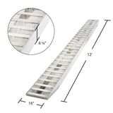12' L x 16" W Heavy Equipment Ramps, Hook End, Stub Foot - 12,000 lb. per Axle