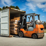 Grit-Coat Aluminum Shipping Container Ramps - 12,000 lb. Cap