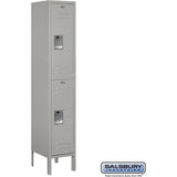 12" Wide Double Tier Standard Metal Locker - 1 Wide - 5 Feet High - 12" Deep by Salsbury