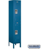 12" Wide Double Tier Standard Metal Locker - 1 Wide - 5 Feet High - 12" Deep by Salsbury