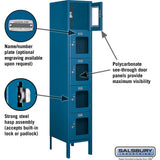 12" Wide Five Tier Box Style See-Through Metal Locker - 1 Wide - 5 Feet High - 15" Deep by Salsbury