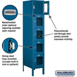 12" Wide Five Tier Box Style See-Through Metal Locker - 1 Wide - 5 Feet High - 18" Deep by Salsbury