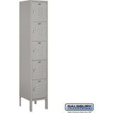 12" Wide Five Tier Box Style Standard Metal Locker - 1 Wide - 5 Feet High - 12" Deep by Salsbury
