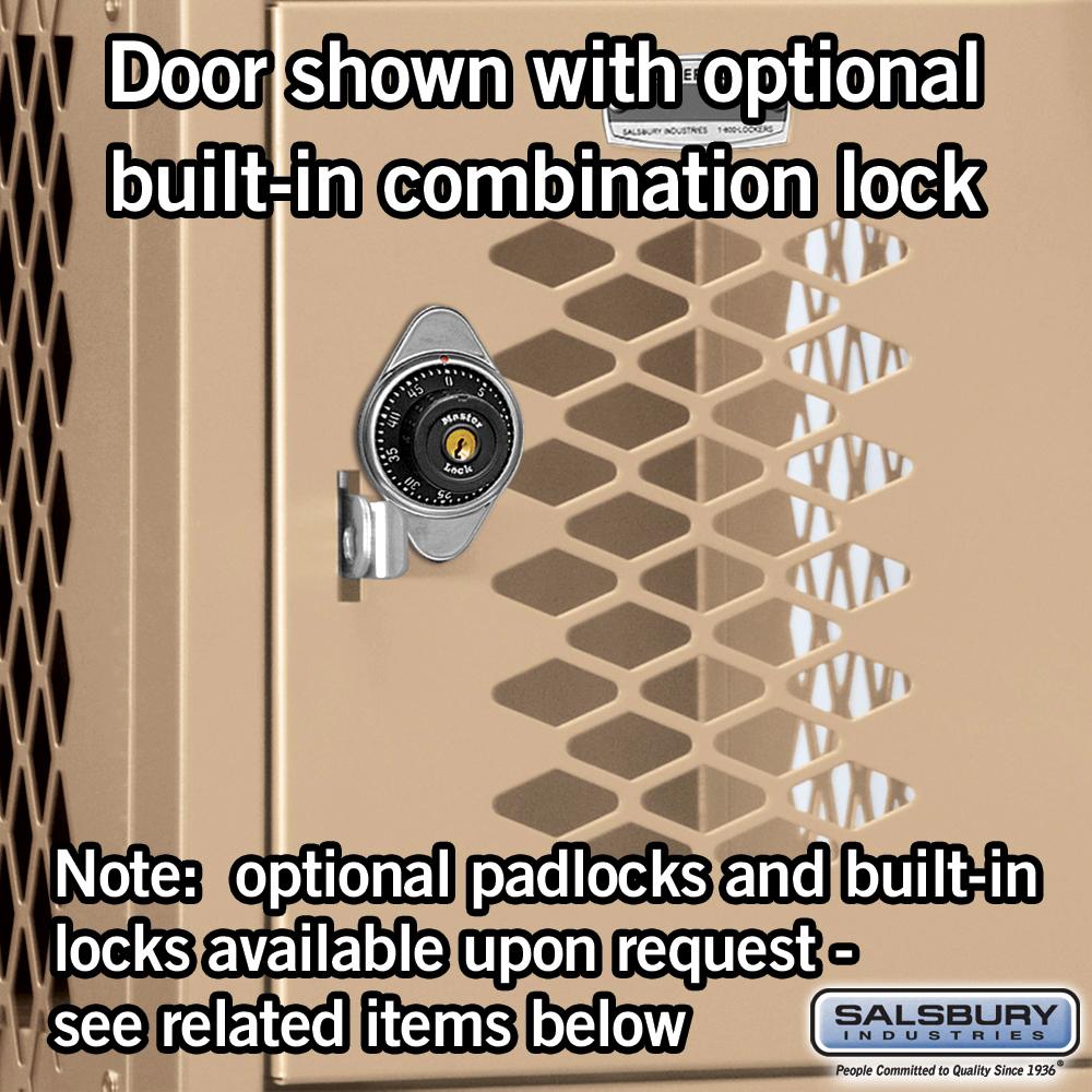 12" Wide Five Tier Box Style Vented Metal Locker - 1 Wide - 5 Feet High - 12" Deep by Salsbury