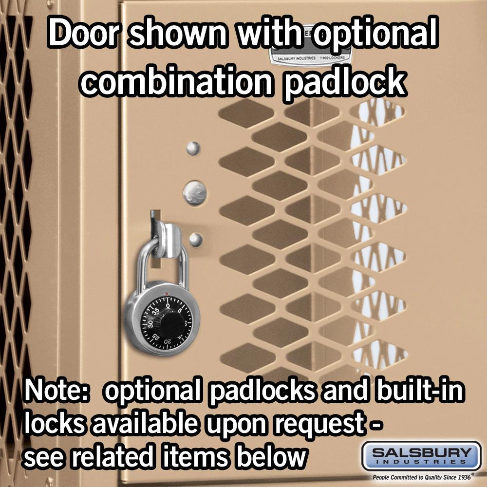 12" Wide Five Tier Box Style Vented Metal Locker - 1 Wide - 5 Feet High - 18" Deep by Salsbury