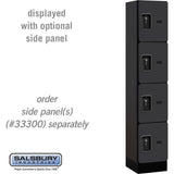 12" Wide Four Tier Designer Wood Locker - 1 Wide - 5 Feet High - 15" Deep by Salsbury