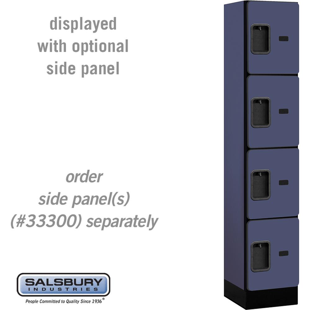 12" Wide Four Tier Designer Wood Locker - 1 Wide - 5 Feet High - 15" Deep by Salsbury