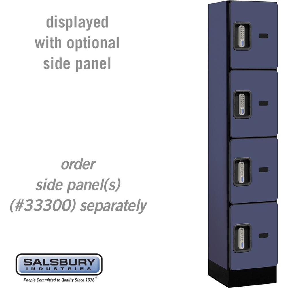 12" Wide Four Tier Designer Wood Locker - 1 Wide - 5 Feet High - 15" Deep by Salsbury