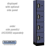 12" Wide Four Tier Designer Wood Locker - 1 Wide - 5 Feet High - 15" Deep by Salsbury