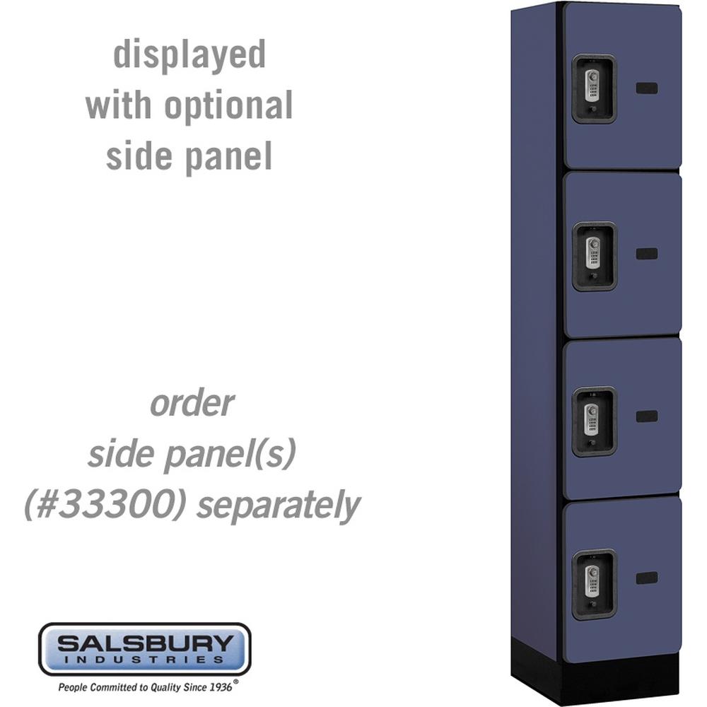 12" Wide Four Tier Designer Wood Locker - 1 Wide - 5 Feet High - 15" Deep by Salsbury