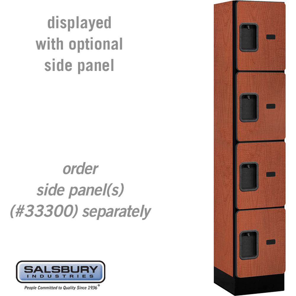 12" Wide Four Tier Designer Wood Locker - 1 Wide - 5 Feet High - 15" Deep by Salsbury