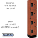 12" Wide Four Tier Designer Wood Locker - 1 Wide - 5 Feet High - 15" Deep by Salsbury