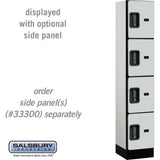 12" Wide Four Tier Designer Wood Locker - 1 Wide - 5 Feet High - 15" Deep by Salsbury
