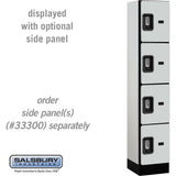 12" Wide Four Tier Designer Wood Locker - 1 Wide - 5 Feet High - 15" Deep by Salsbury
