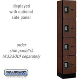 12" Wide Four Tier Designer Wood Locker - 1 Wide - 5 Feet High - 15" Deep by Salsbury