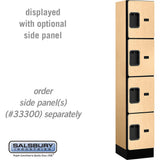 12" Wide Four Tier Designer Wood Locker - 1 Wide - 5 Feet High - 15" Deep by Salsbury