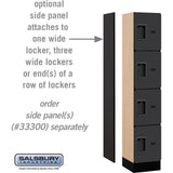 12" Wide Four Tier Designer Wood Locker - 1 Wide - 5 Feet High - 15" Deep by Salsbury