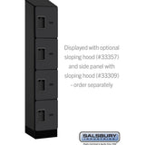 12" Wide Four Tier Designer Wood Locker - 1 Wide - 5 Feet High - 15" Deep by Salsbury