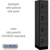 12" Wide Four Tier Designer Wood Locker - 1 Wide - 5 Feet High - 18" Deep by Salsbury