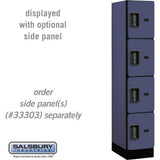12" Wide Four Tier Designer Wood Locker - 1 Wide - 5 Feet High - 18" Deep by Salsbury