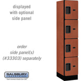12" Wide Four Tier Designer Wood Locker - 1 Wide - 5 Feet High - 18" Deep by Salsbury