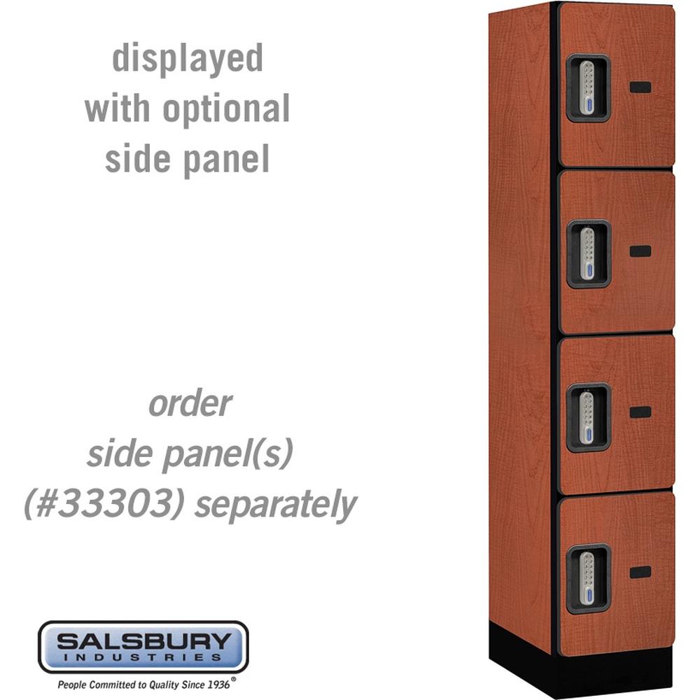 12" Wide Four Tier Designer Wood Locker - 1 Wide - 5 Feet High - 18" Deep by Salsbury
