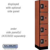 12" Wide Four Tier Designer Wood Locker - 1 Wide - 5 Feet High - 18" Deep by Salsbury
