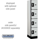 12" Wide Four Tier Designer Wood Locker - 1 Wide - 5 Feet High - 18" Deep by Salsbury