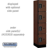 12" Wide Four Tier Designer Wood Locker - 1 Wide - 5 Feet High - 18" Deep by Salsbury