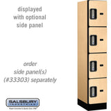 12" Wide Four Tier Designer Wood Locker - 1 Wide - 5 Feet High - 18" Deep by Salsbury
