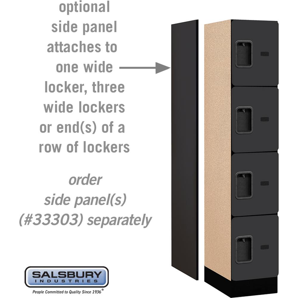 12" Wide Four Tier Designer Wood Locker - 1 Wide - 5 Feet High - 18" Deep by Salsbury