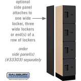 12" Wide Four Tier Designer Wood Locker - 1 Wide - 5 Feet High - 18" Deep by Salsbury