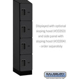12" Wide Four Tier Designer Wood Locker - 1 Wide - 5 Feet High - 18" Deep by Salsbury